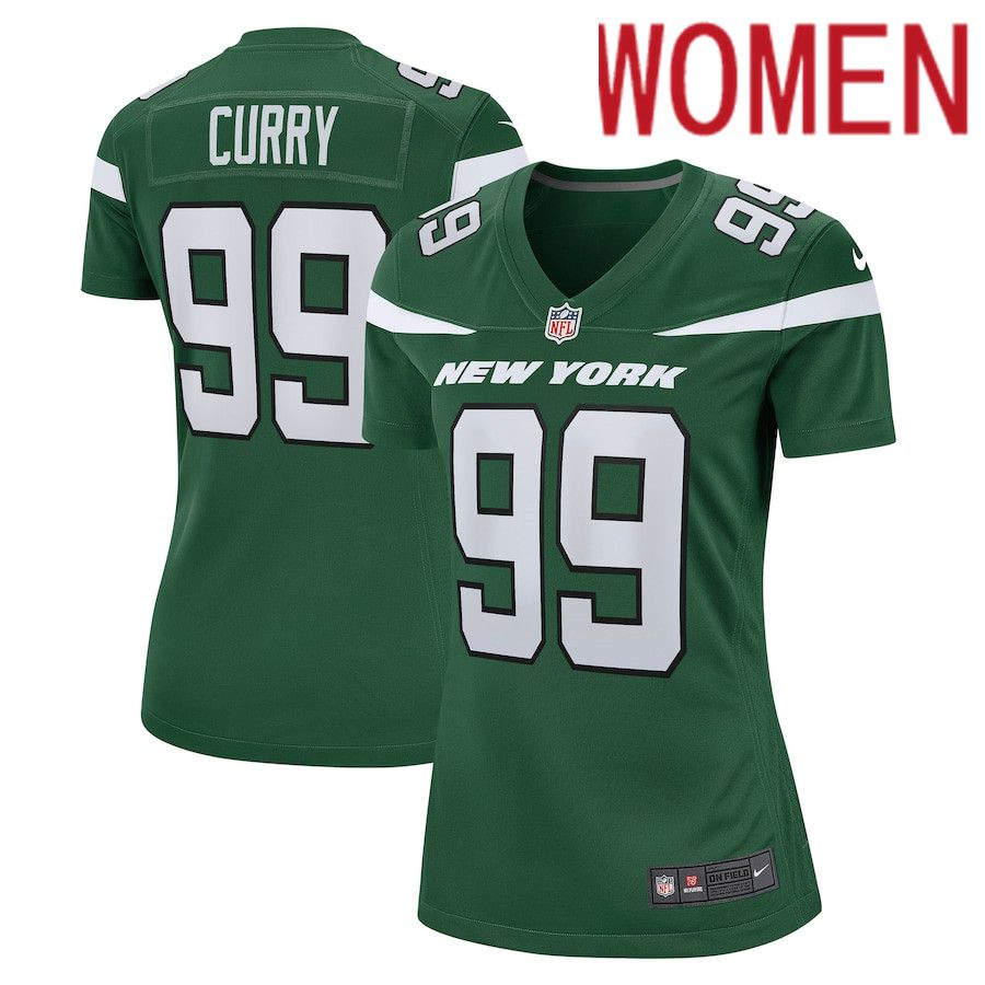 Women New York Jets 99 Vinny Curry Nike Gotham Green Game NFL Jersey